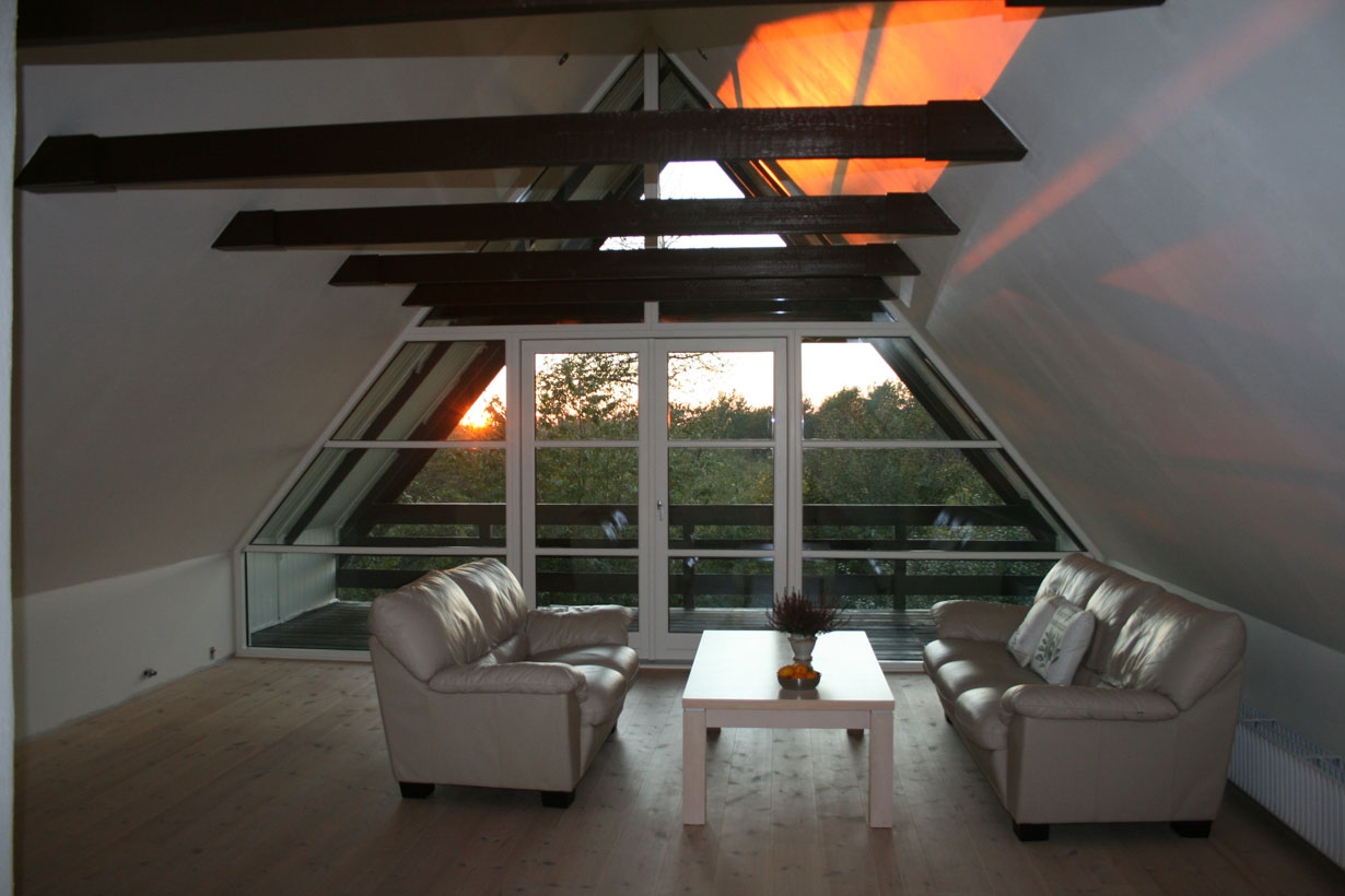 Loft til kip nedtagning af loft og opsætning af nyt med spots Stue med loft til kip